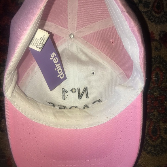 Women’s Pink and White Baseball Cap - Picture 5 of 7